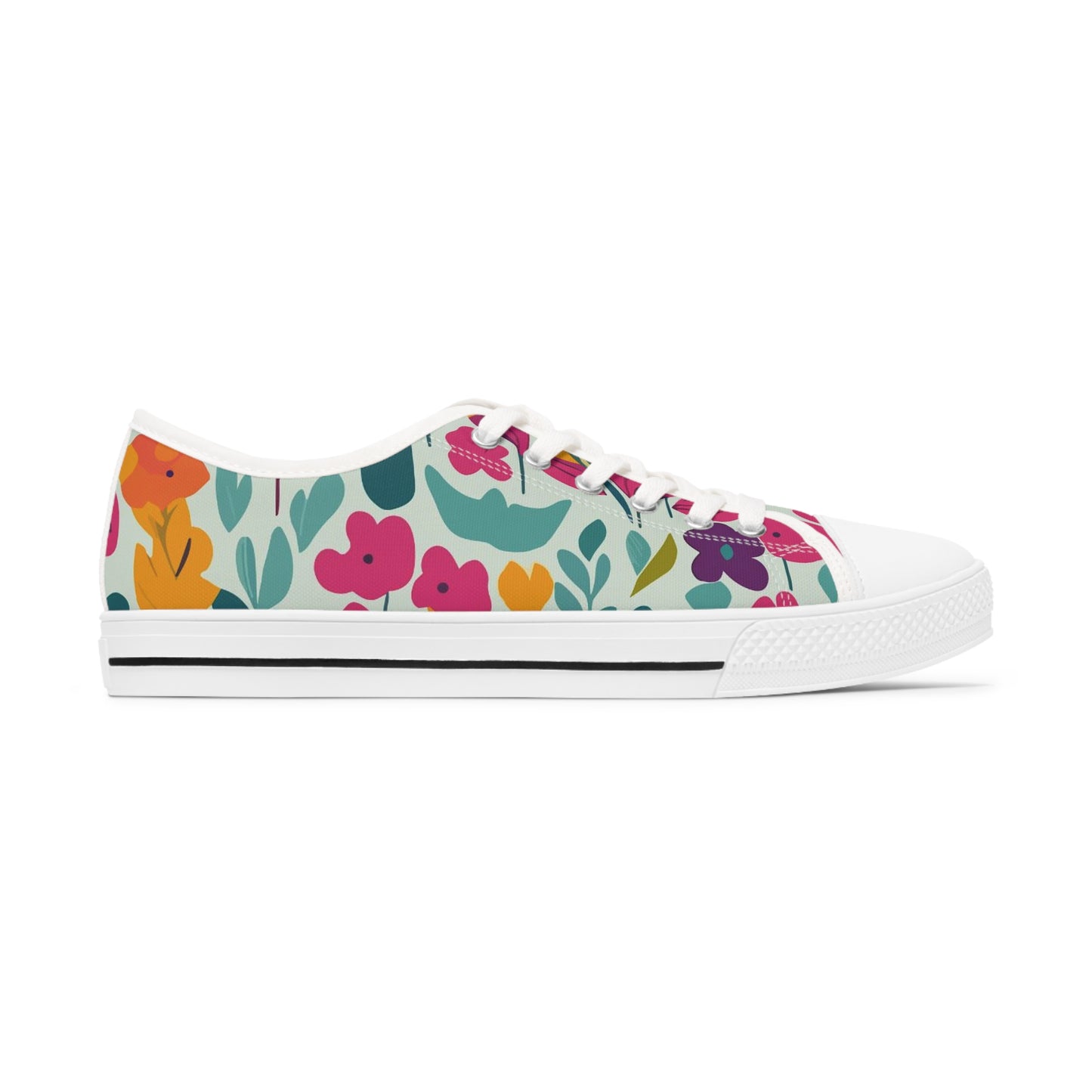 Fleurs claires - Baskets basses pour femme Inovax