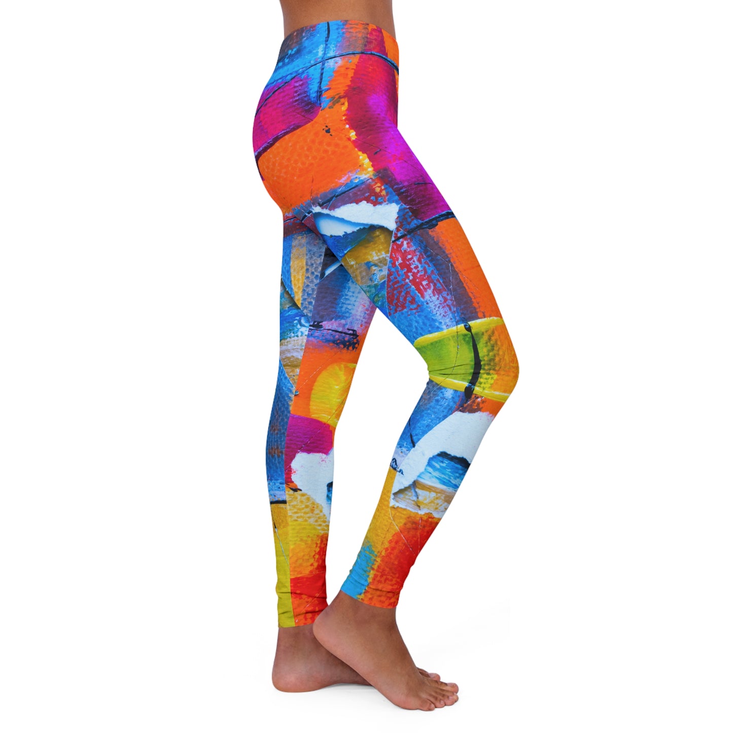 Colores cuadrados - Leggings de spandex para mujer Inovax