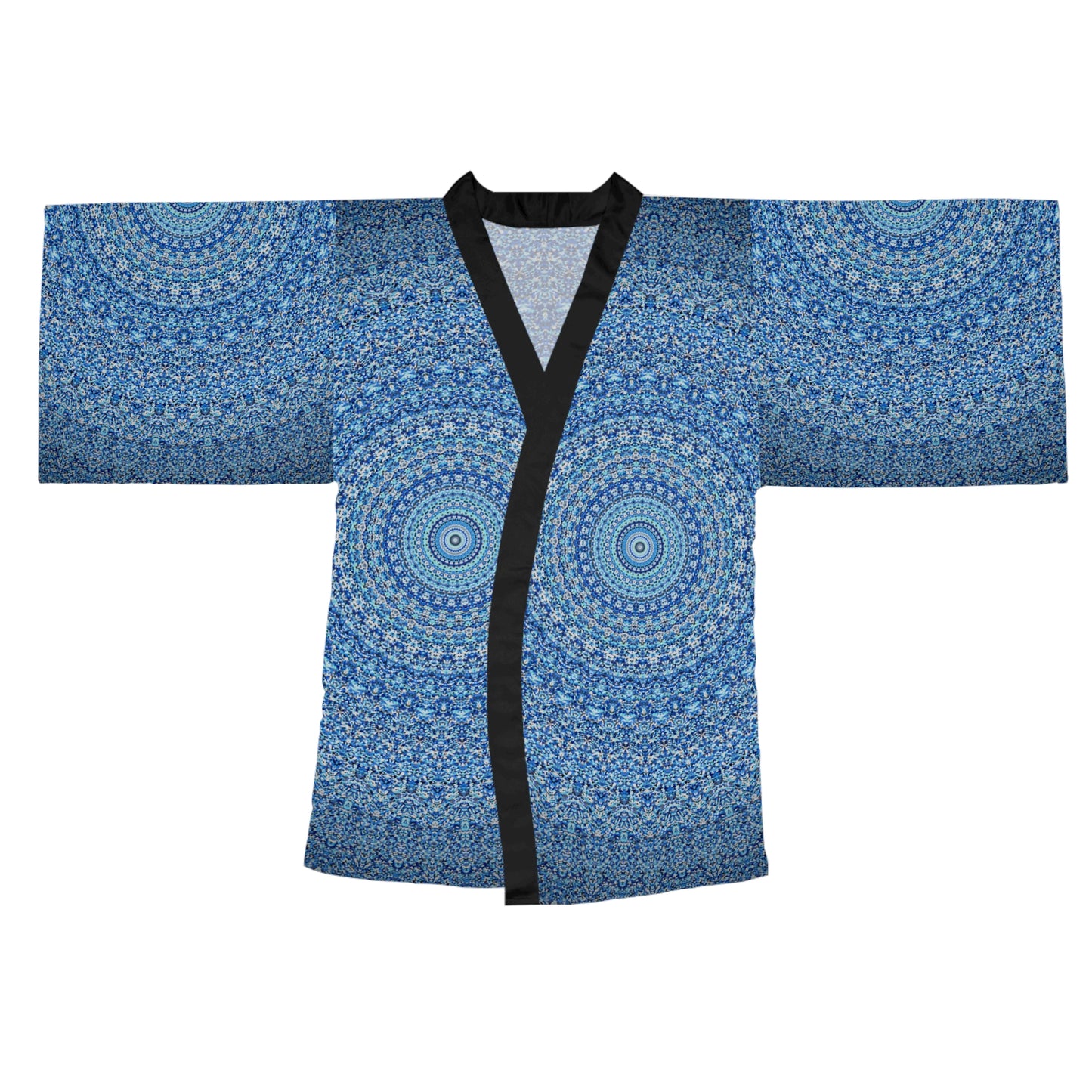 Mandala Azul - Bata tipo kimono de manga larga Inovax