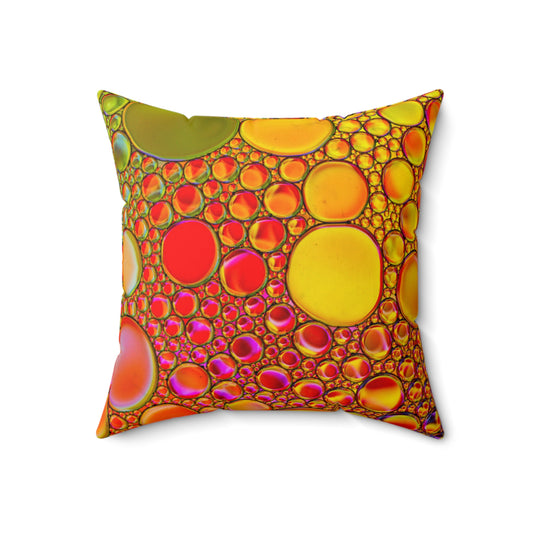 Colores brillantes - Almohada cuadrada de poliéster hilado Inovax