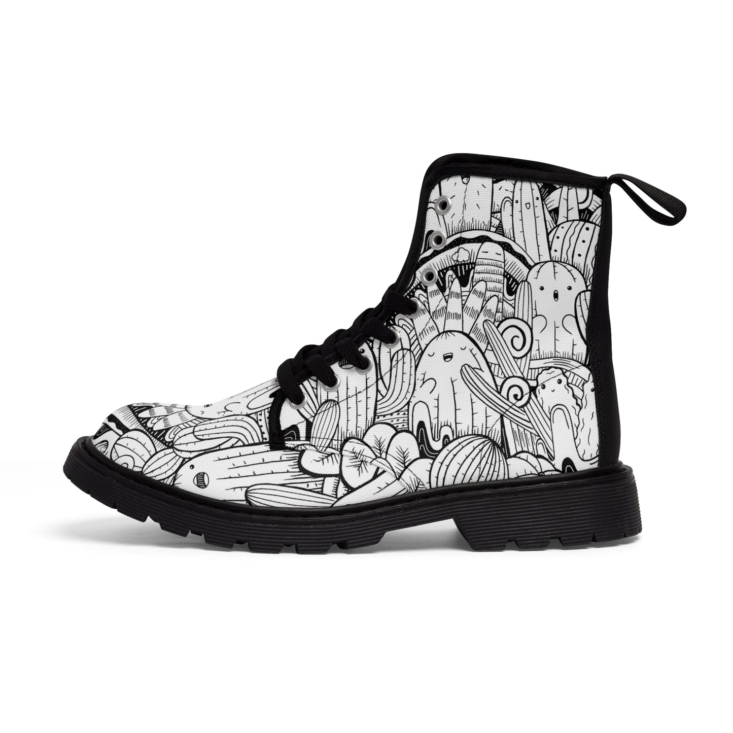 Doodle Cactus - Bottes en toile Inovax pour hommes