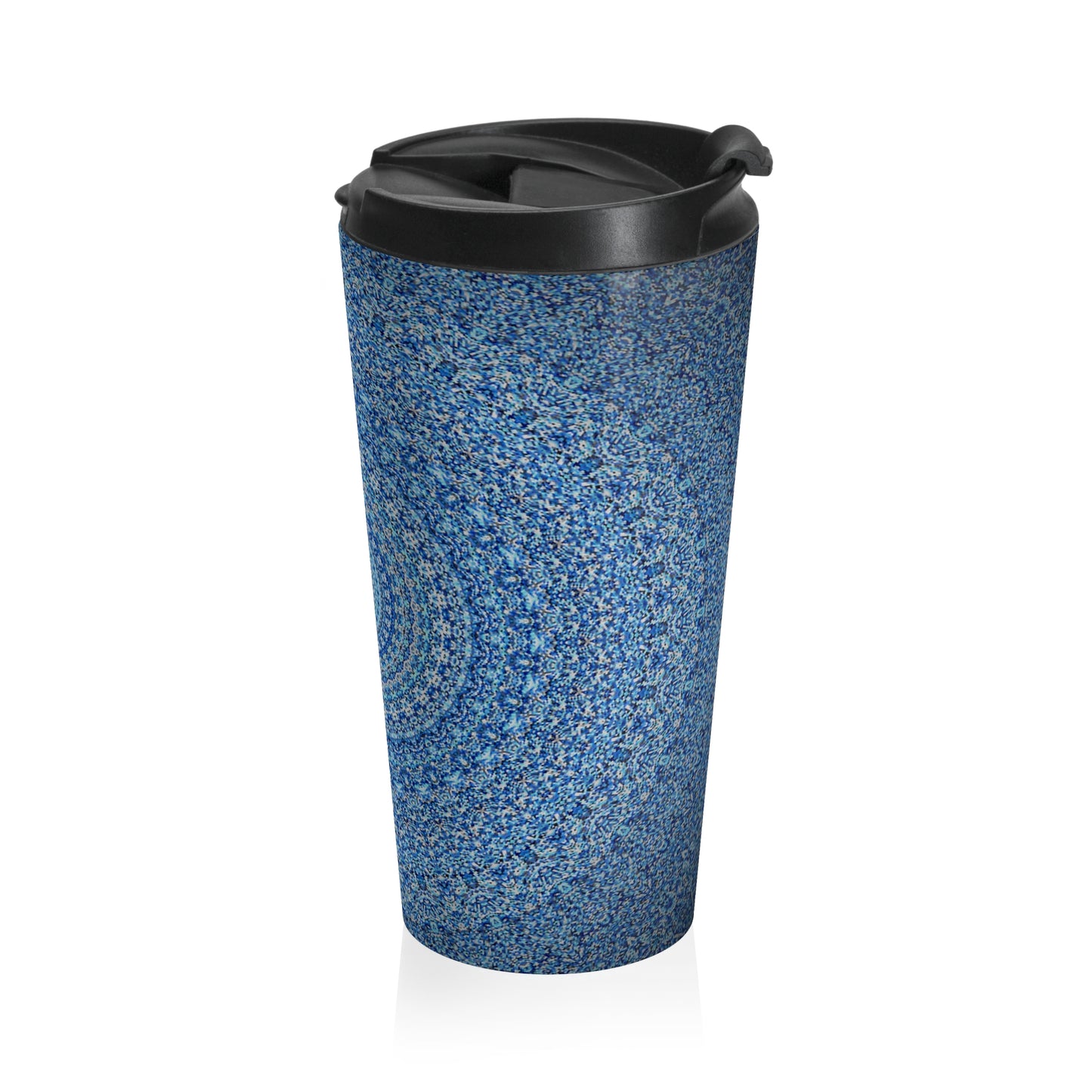 Mandala Bleu - Tasse de voyage en acier inoxydable Inovax