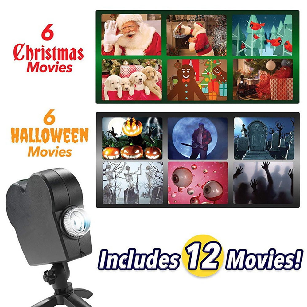 Luces LED para ventana, pantalla láser para Halloween, hogar, espectáculo de DJ, proyector de Navidad, luces de fiesta de película