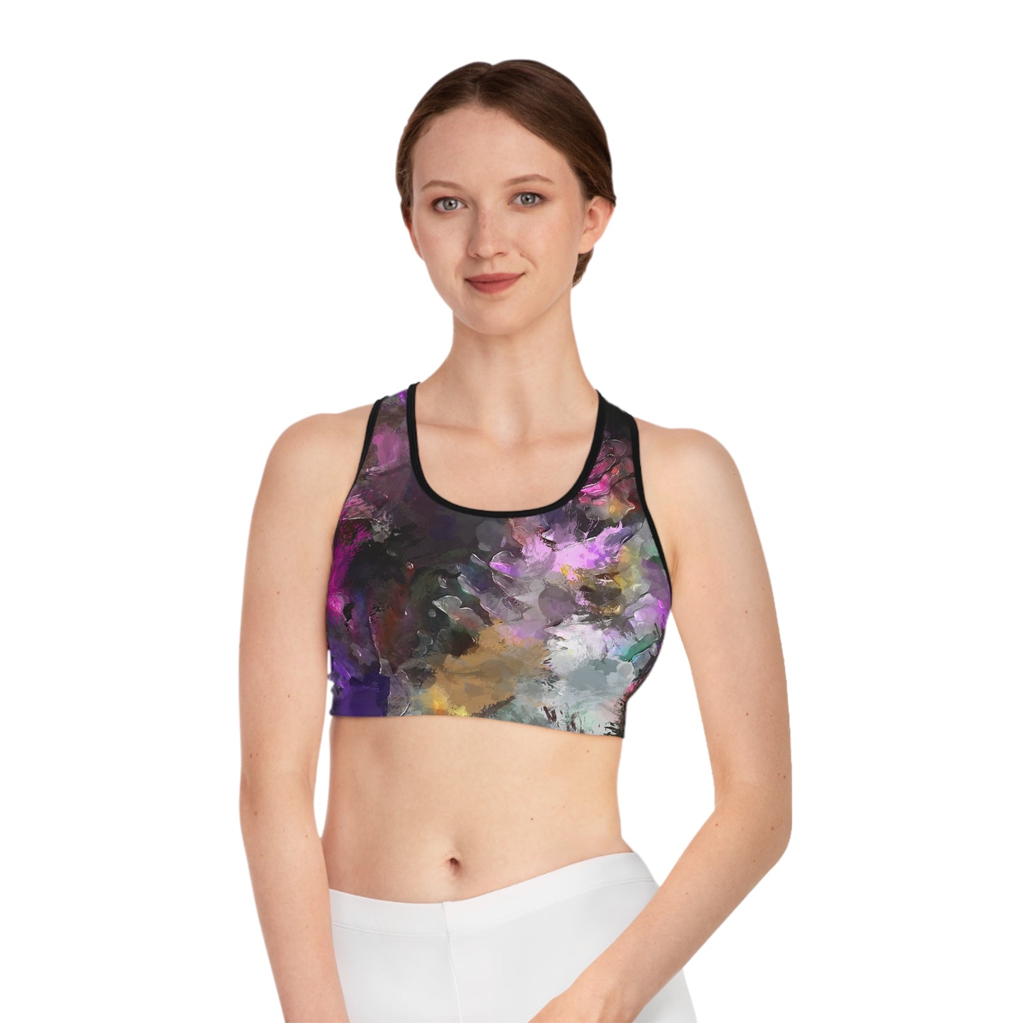 Purple Painting - Inovax Sports Bra