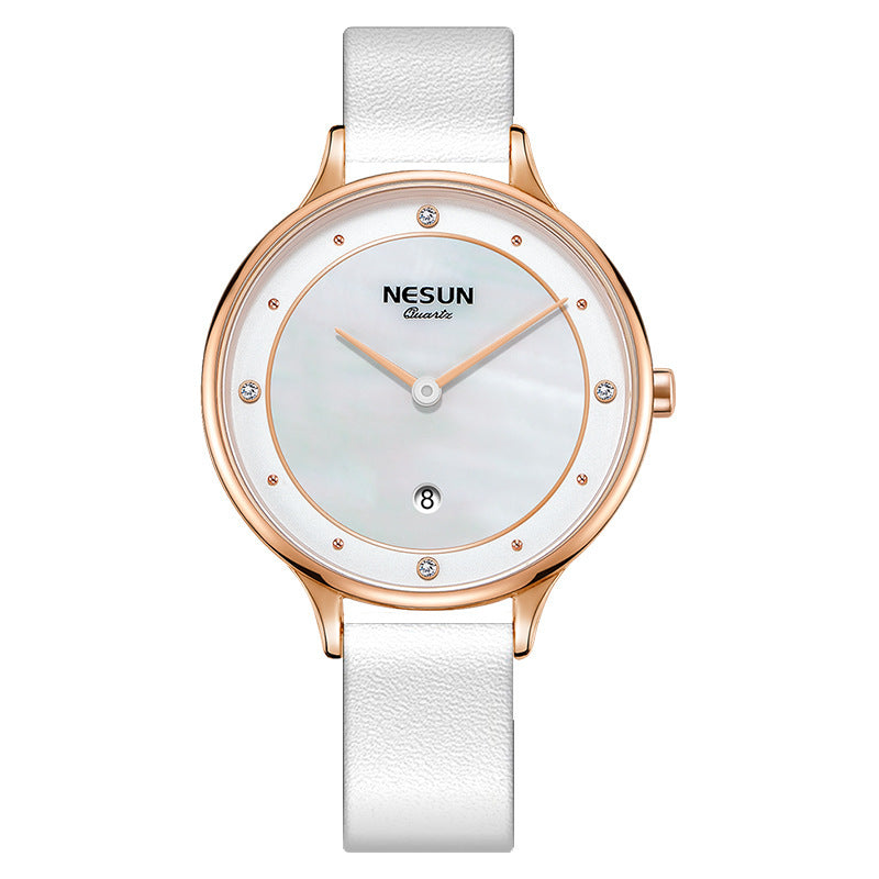 Reloj de cuarzo simple de moda para mujer.