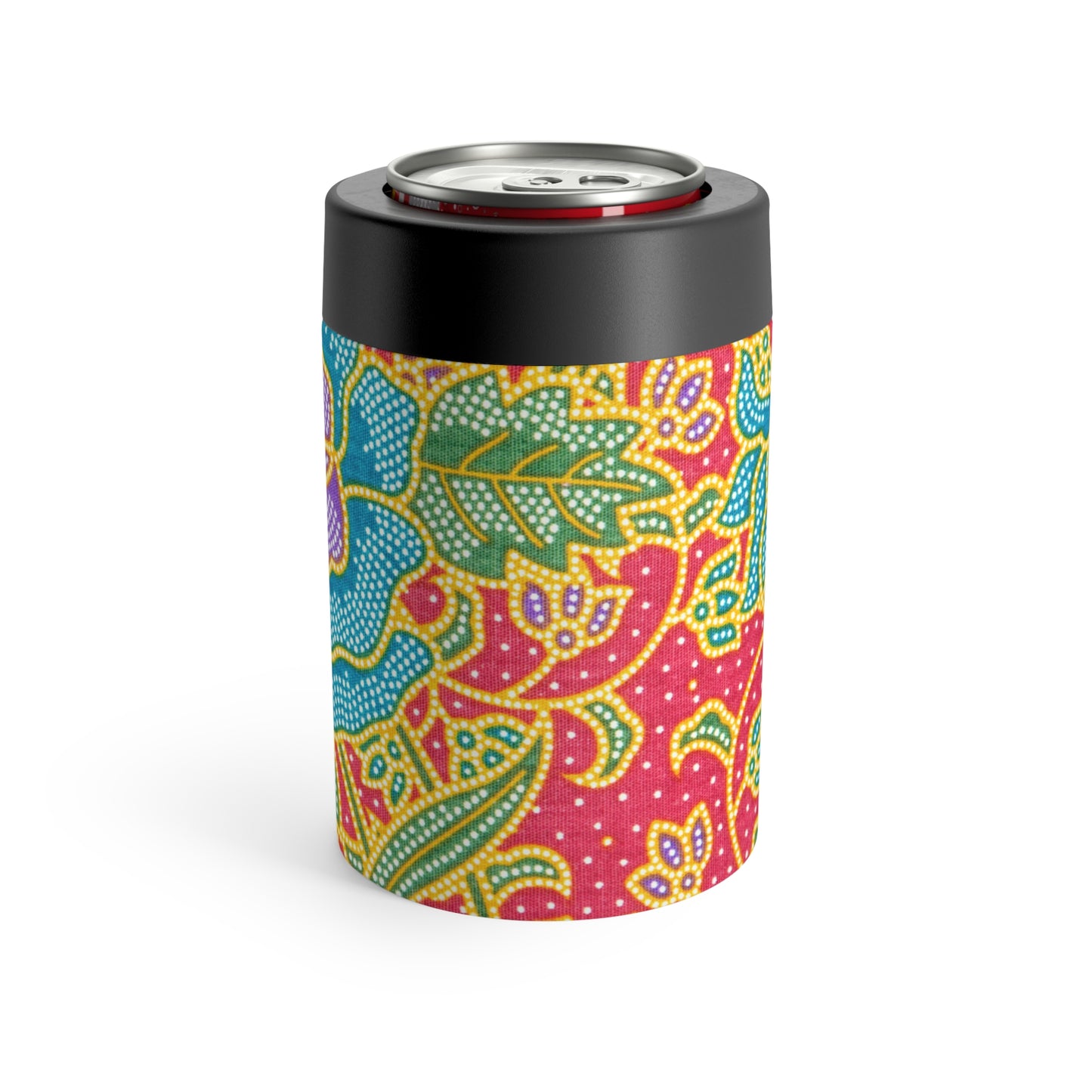 Green and red flowers - Inovax Can Holder