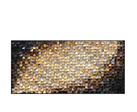 Peinture tridimensionnelle en bois, mosaïque faite à la main, Art Mural