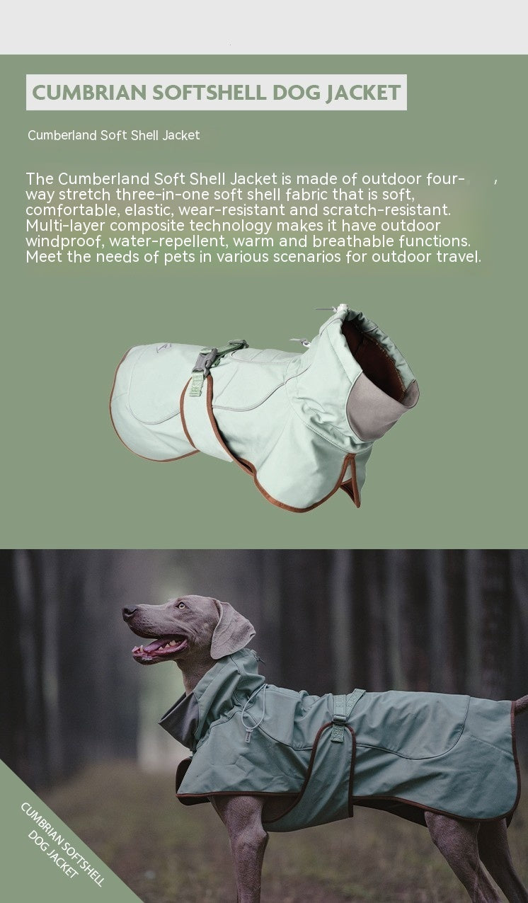 Chaqueta de exterior suave y cálida para perros, resistente al agua y al viento