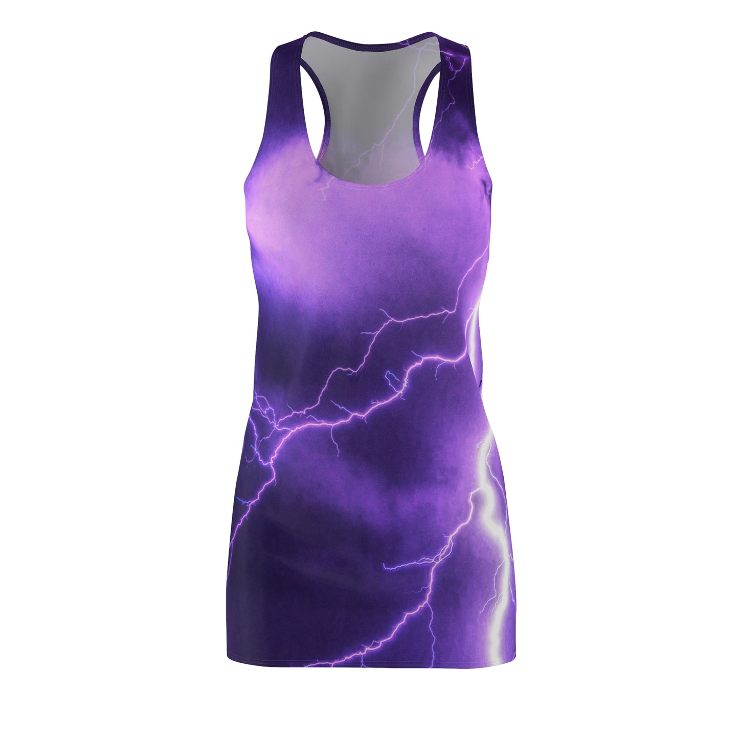 Electric Thunder - Vestido con espalda cruzada cortado y cosido para mujer Inovax