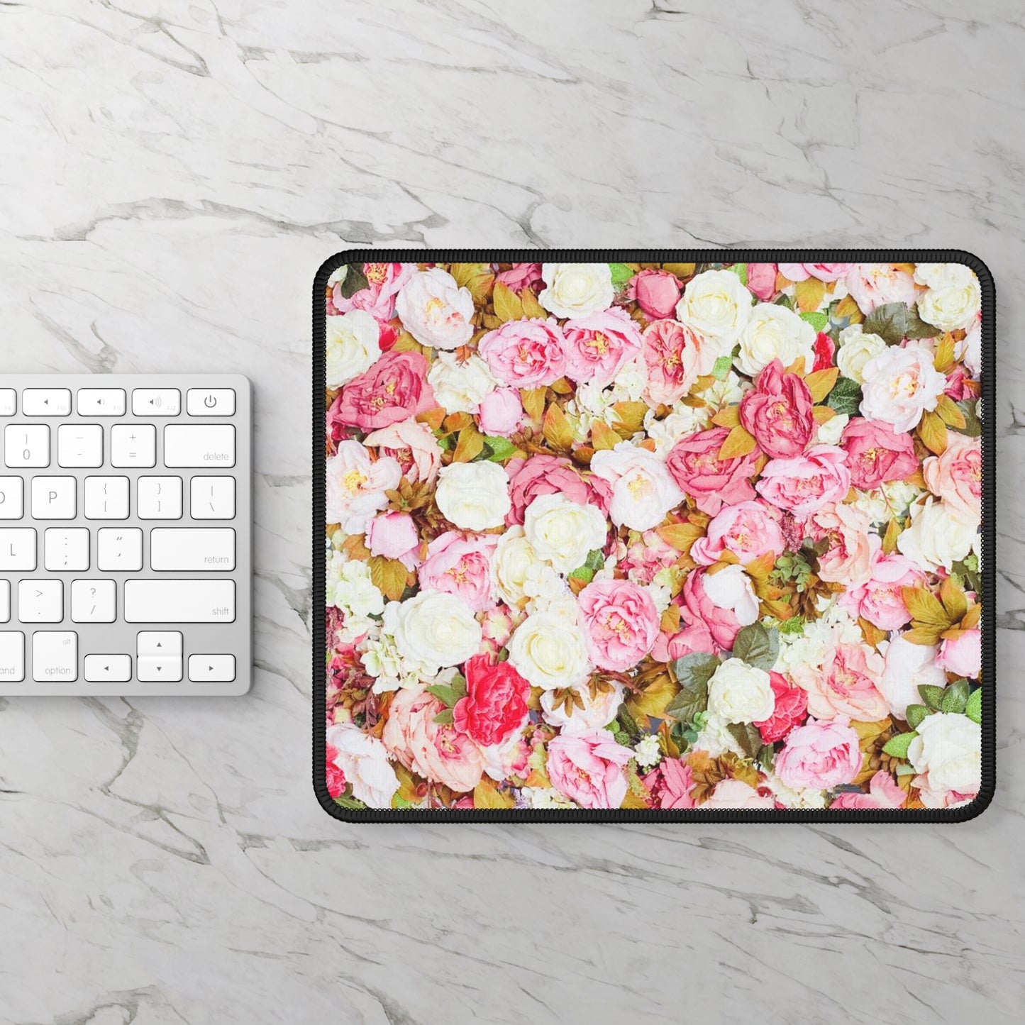 Pink Flowers - Inovax Gaming Mouse Pad