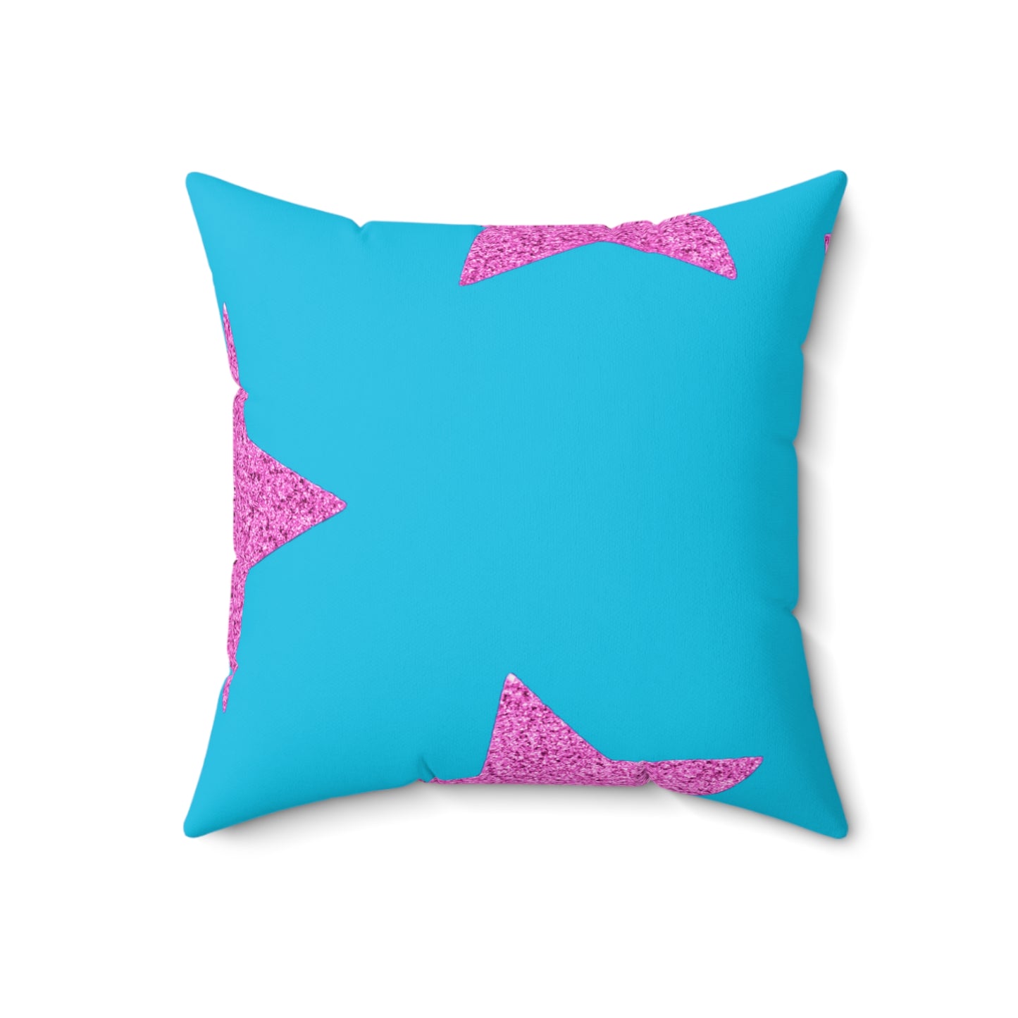 Pink Stars - Inovax Spun Polyester Square Pillow