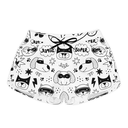 Doodle Dogs & Cats - Inovax Women's Casual Shorts