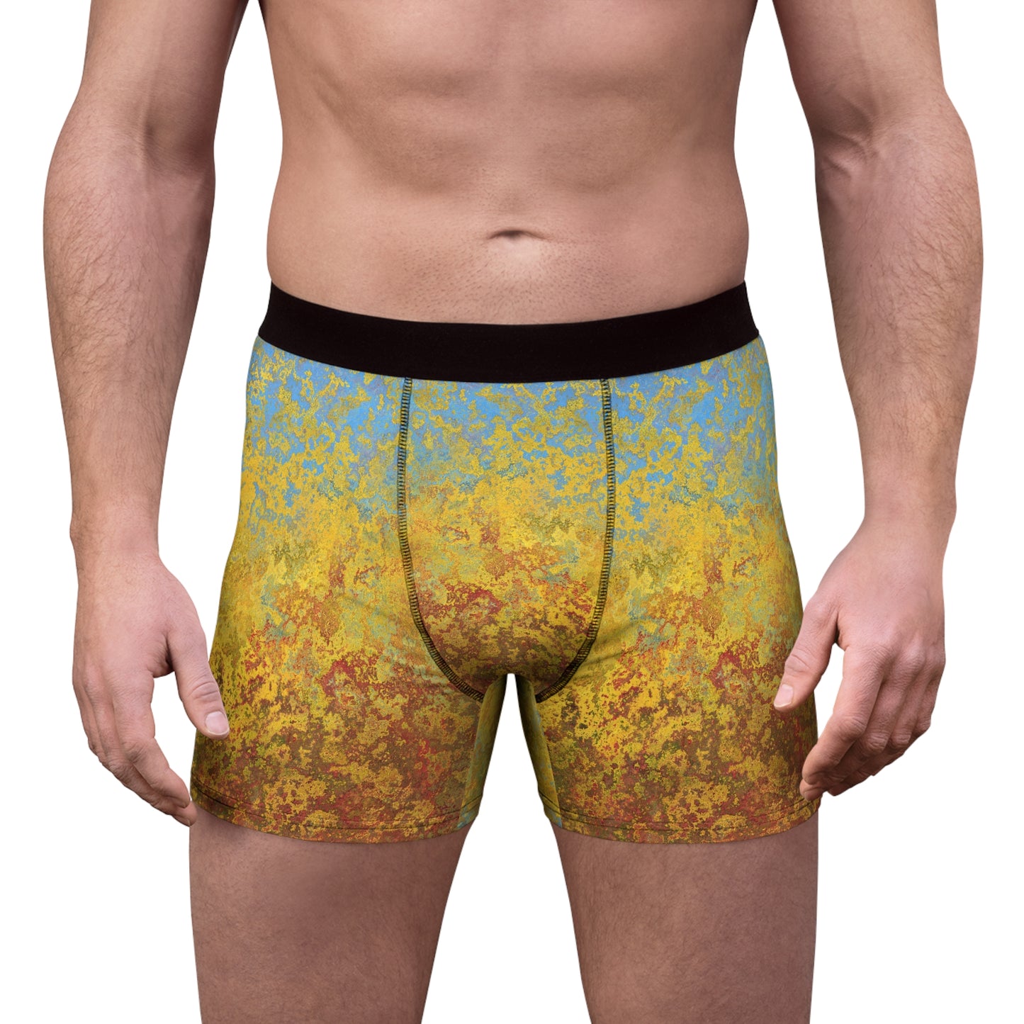 Gold and blue spots - Inovax Men's Boxer Briefs