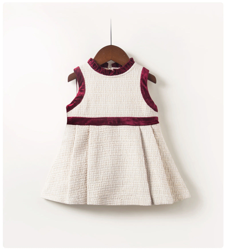 Girls' small fragrance suit skirt