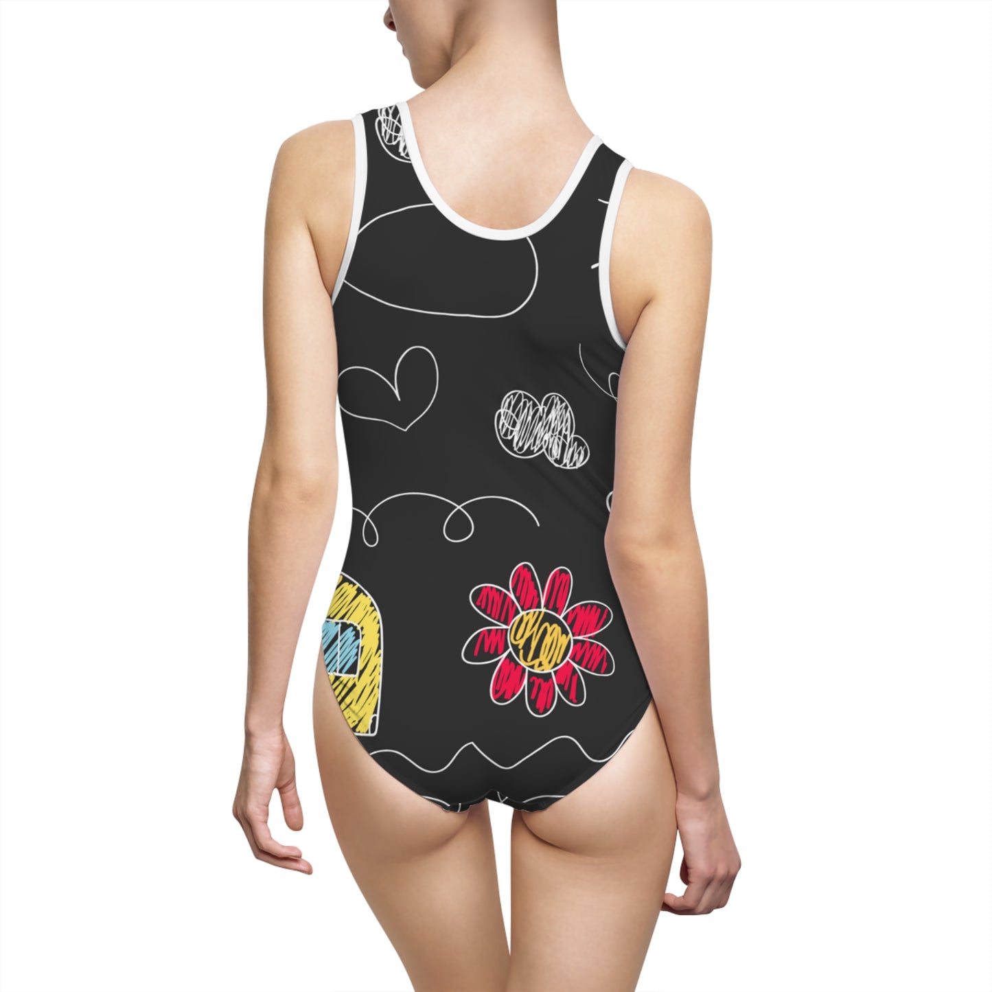 Kids Doodle Playground - Maillot de bain une pièce classique Inovax pour femme