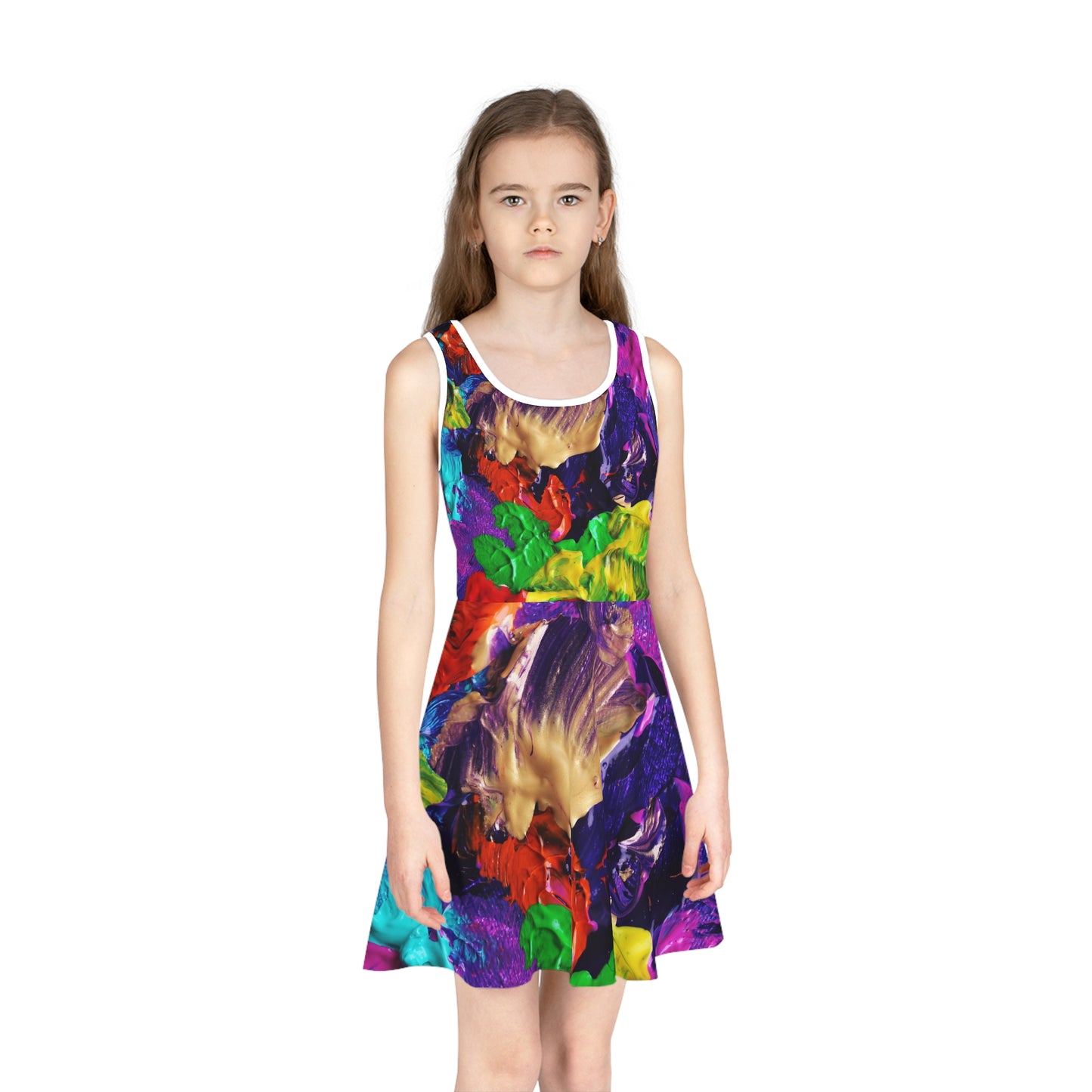 Color Paintings - Inovax Girl's Sleeveless Sundress