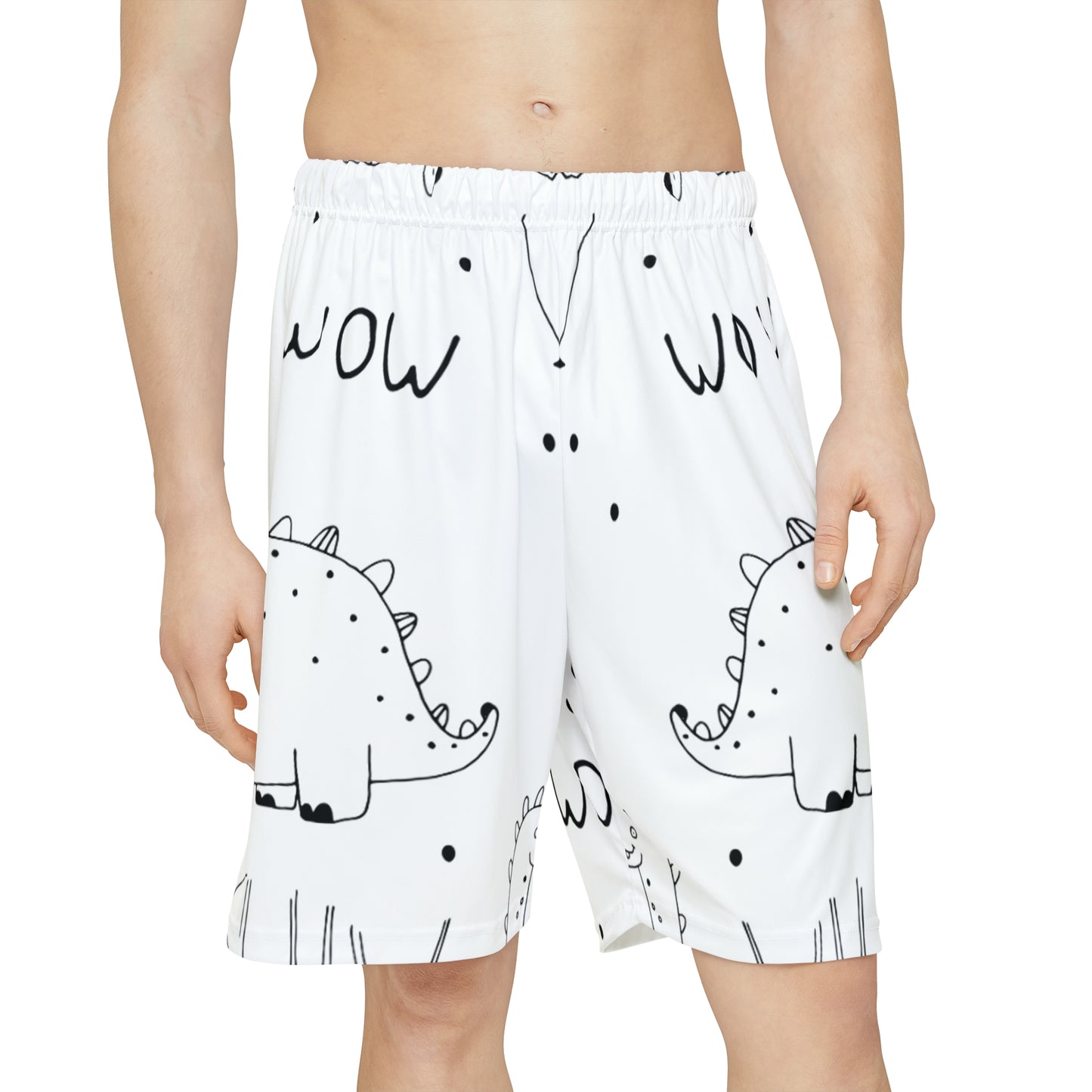 Doodle Dinosaures - Short de sport Inovax pour hommes