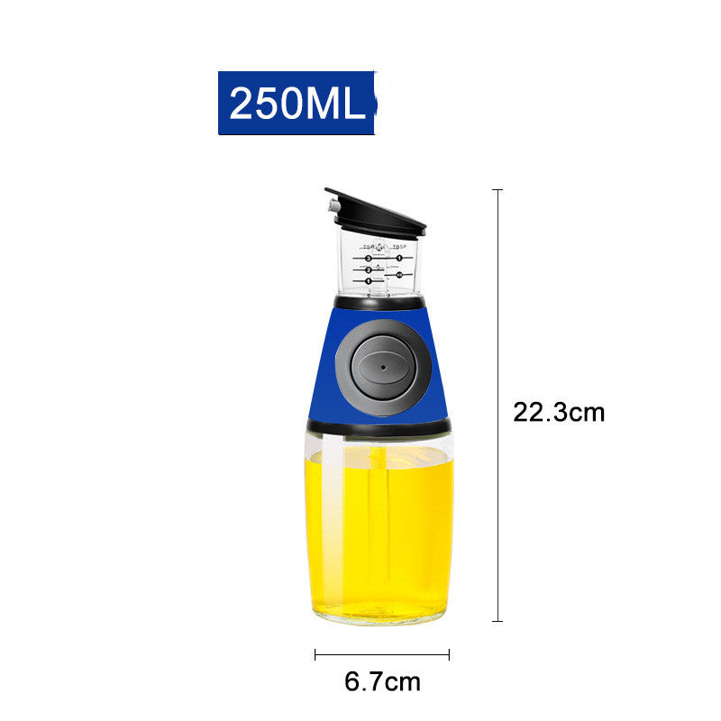 Bouteille en verre mesurable de 500ml, bouteille d'huile, bouteille de soja, ustensiles de cuisine