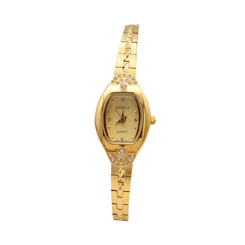 Reloj con diseño de piña vintage en oro aluvial a la moda para mujer