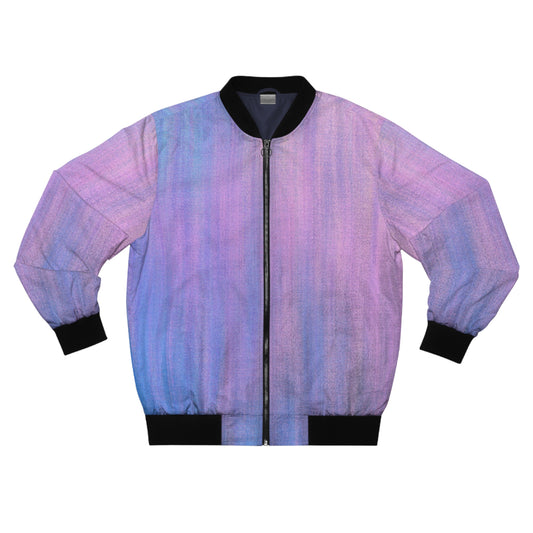 Blue & Purple Metalic - Inovax Men's Bomber Jacket