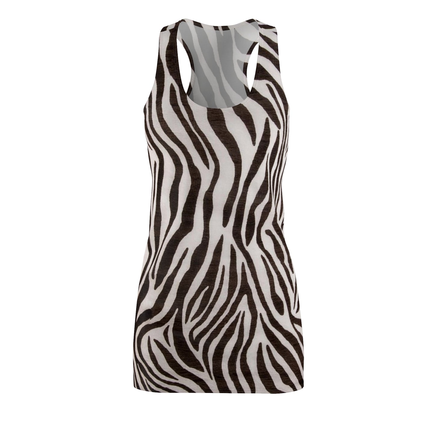 Zebra - Vestido con espalda cruzada cortado y cosido para mujer Inovax