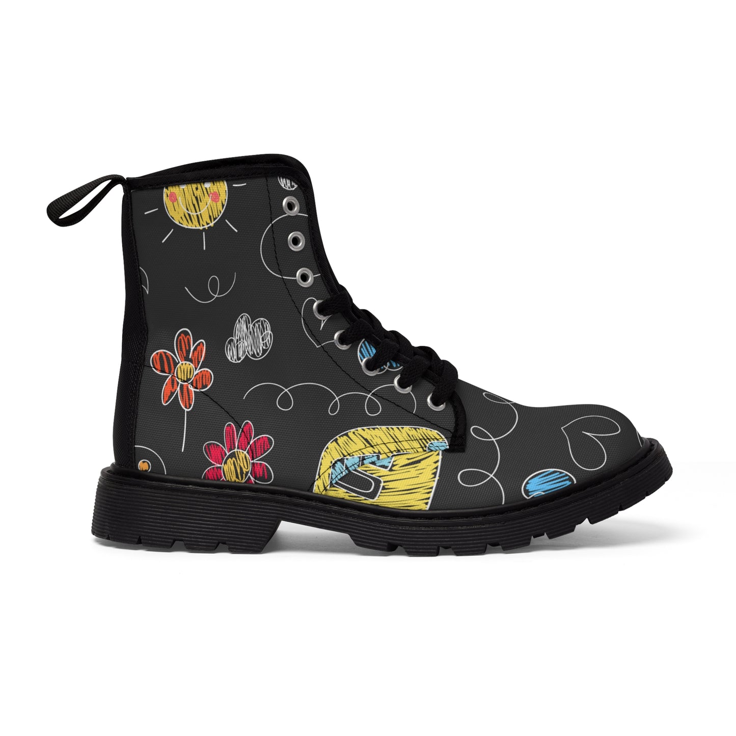 Kids Doodle Playground - Botas de lona para mujer Inovax