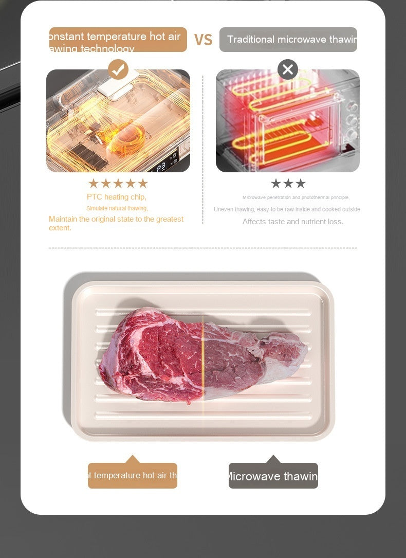 Placa de transferencia de calor para carne y filete, artefacto de descongelación a temperatura constante, para el hogar