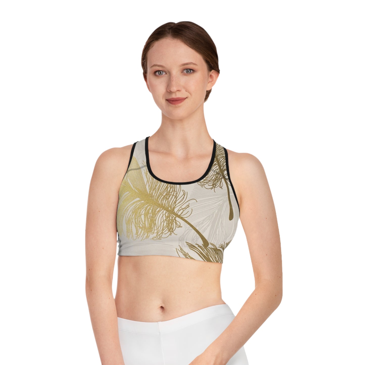 Plumes dorées - Soutien-gorge de sport Inovax