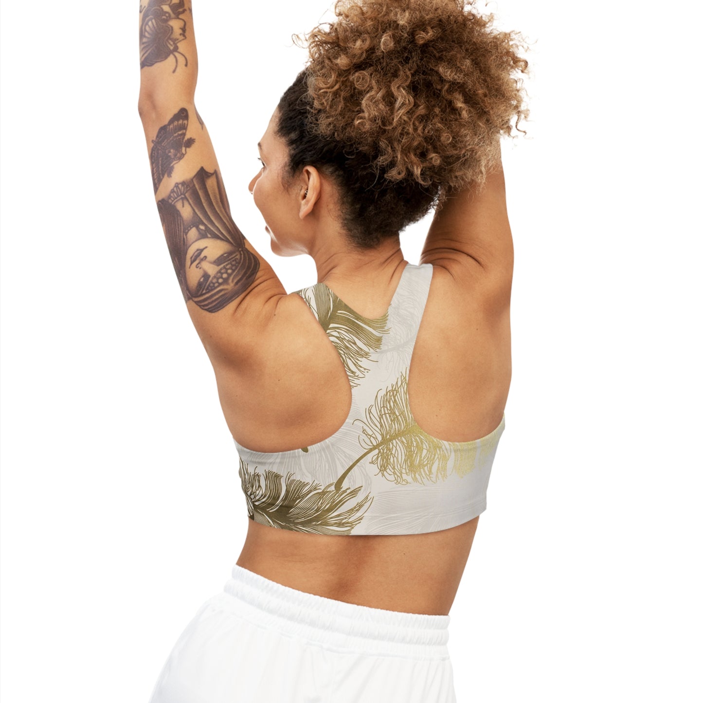 Golden Feathers - Inovax Seamless Sports Bra