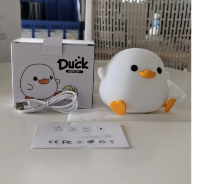 Silicone Cute Duck Light Small Induction Night Lamp