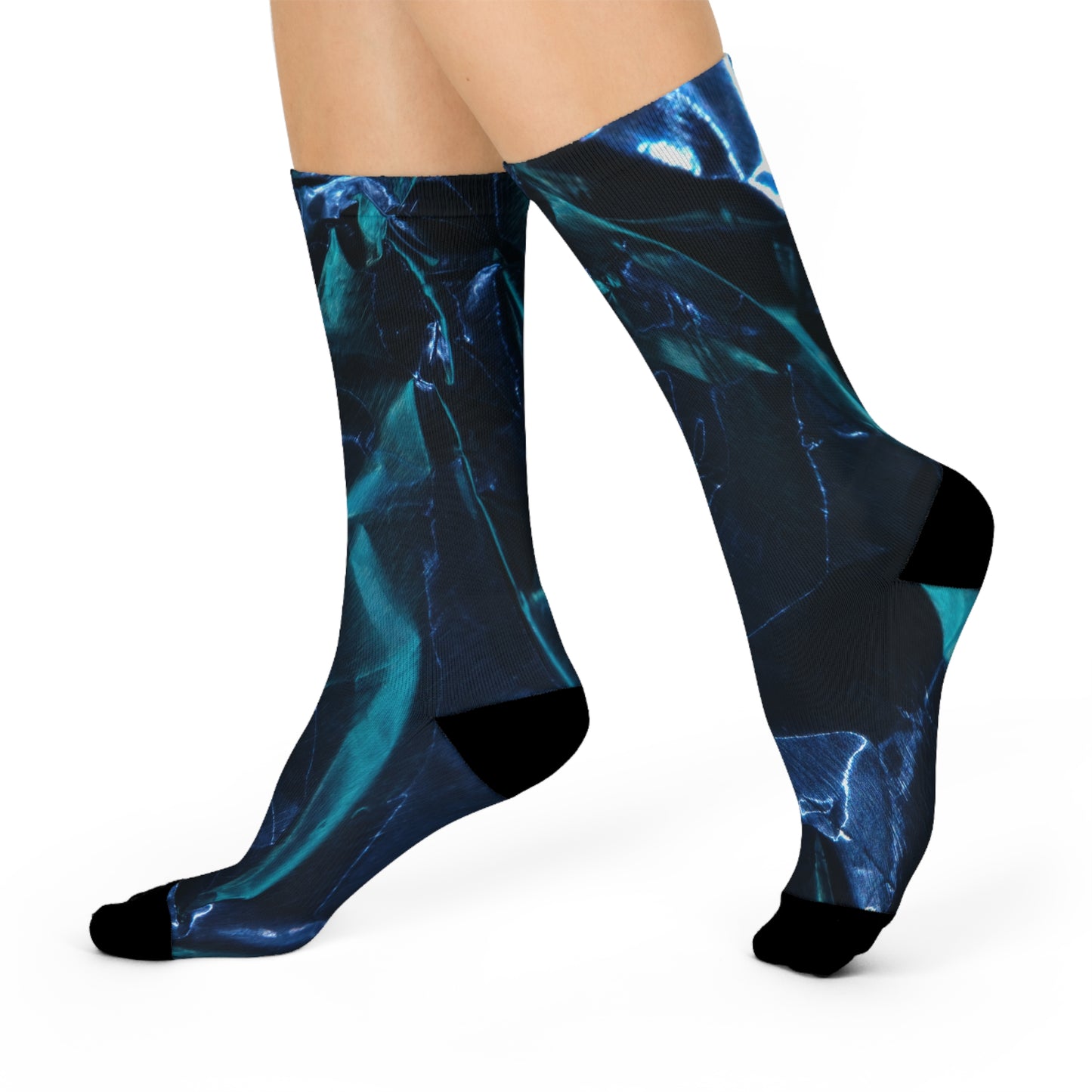 Blue Metalic - Inovax Cushioned Crew Socks