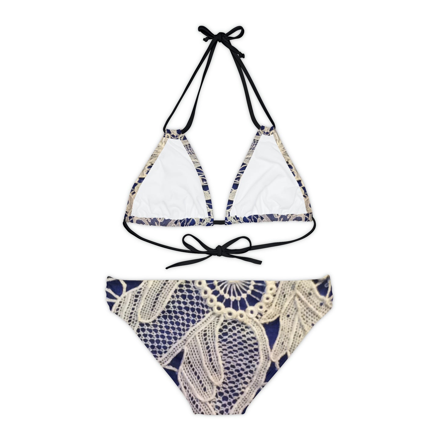 Doré et Bleu - Ensemble de bikini à bretelles Inovax