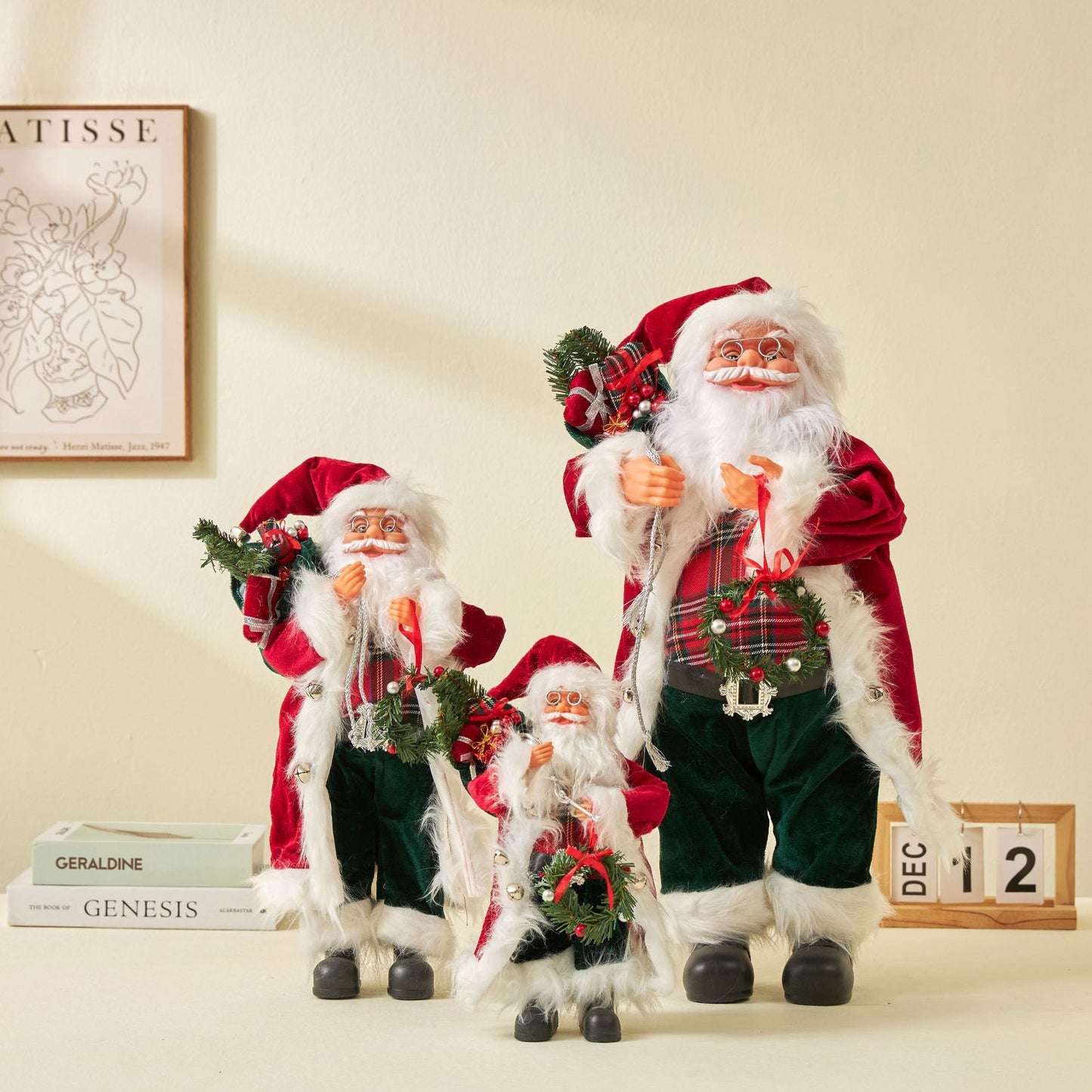 Decoración clásica del hogar de Papá Noel