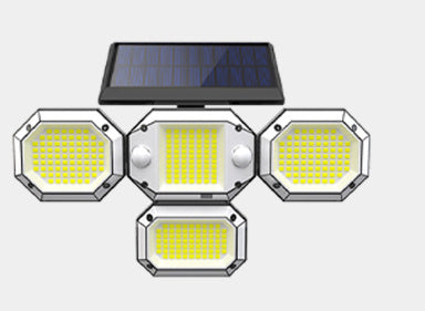 Solar Wall Lamp Dual Human Body Induction Multi-angle Garden Lamp