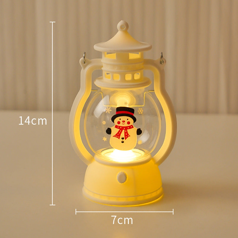 Christmas Lantern LED Lighted Snowman Lamp With Santa Claus Decorative Hanging Lanterns Christmas Snow Globes Gifts For Children