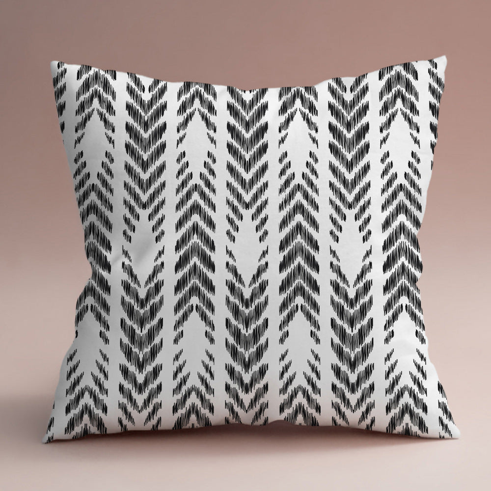 Housse de coussin à lignes géométriques simples pour décoration d'intérieur