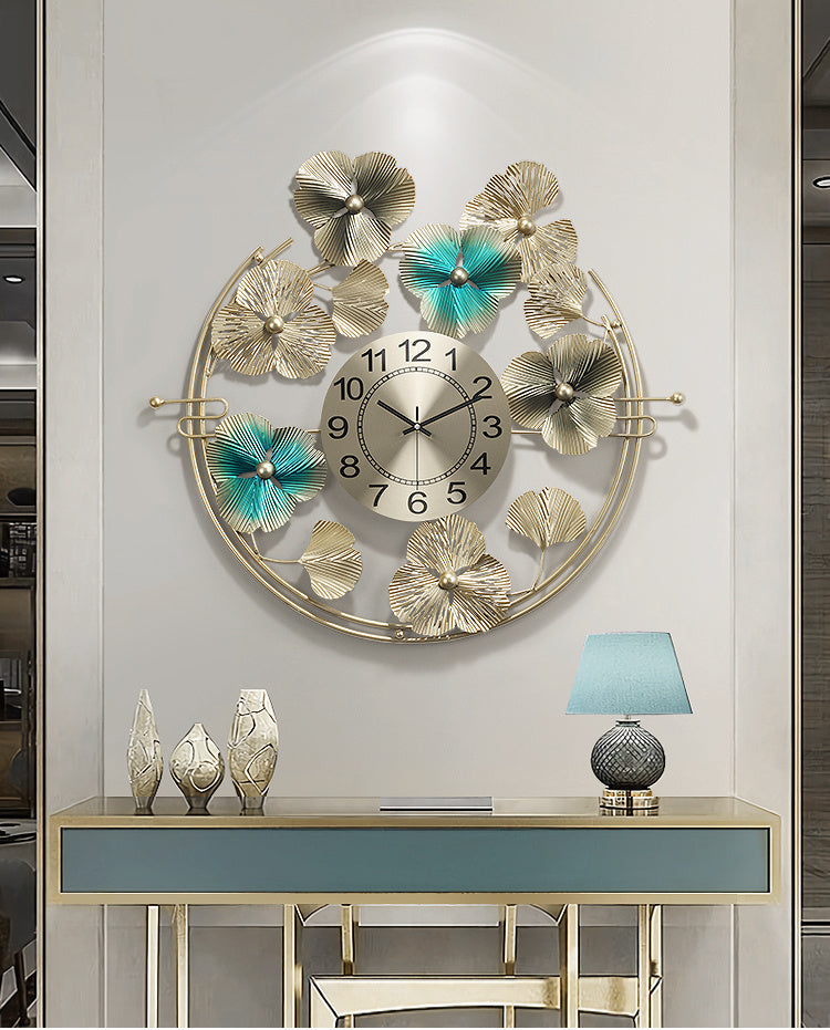 Habitación modelo de reloj decorada con arte del viento