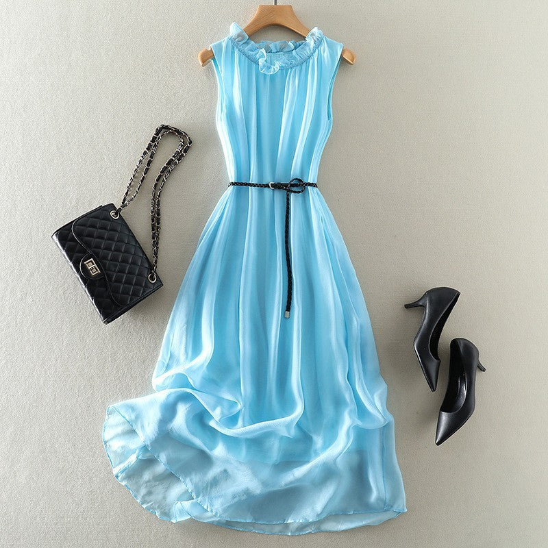 Elegance Sleeveless Holiday Slim Looking Vest Dress