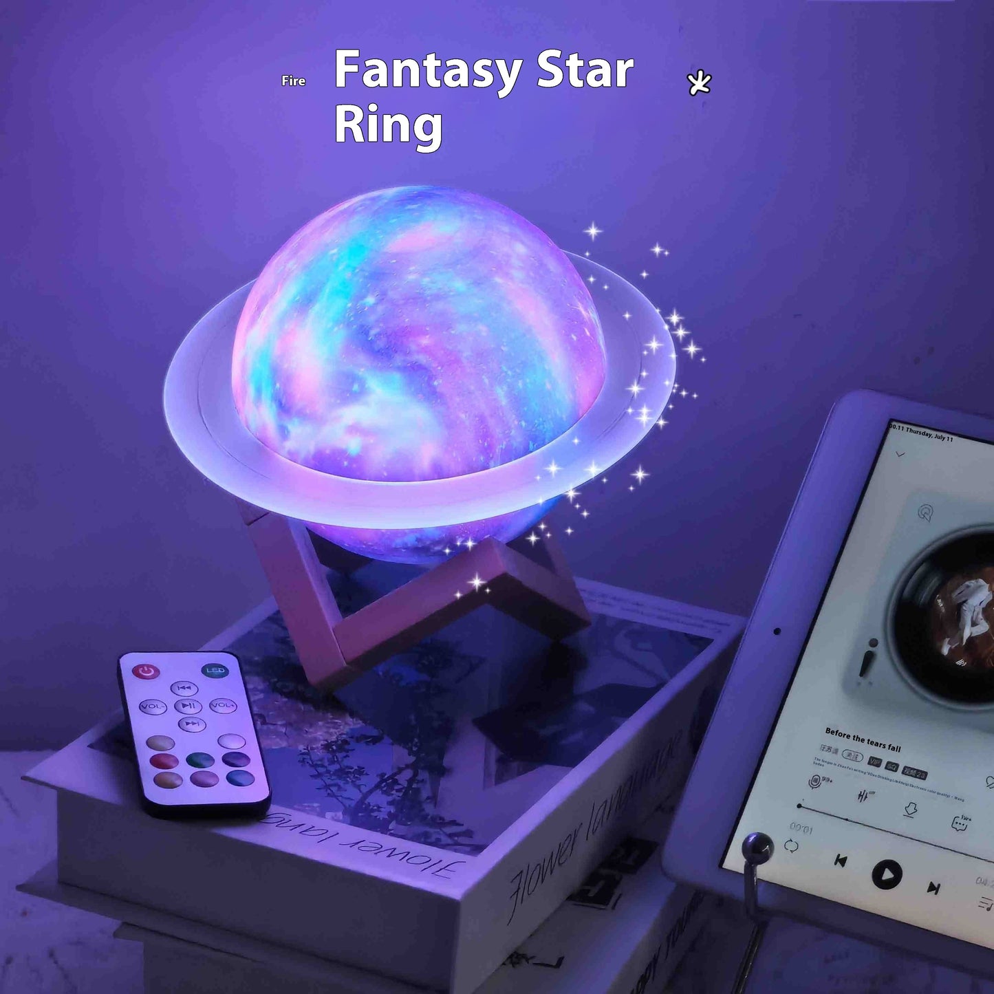 Star Ring Dream Bluetooth Speaker Desktop Decoration Small Night Lamp