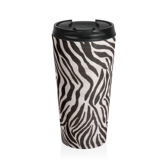 Zebra - Taza de viaje de acero inoxidable Inovax