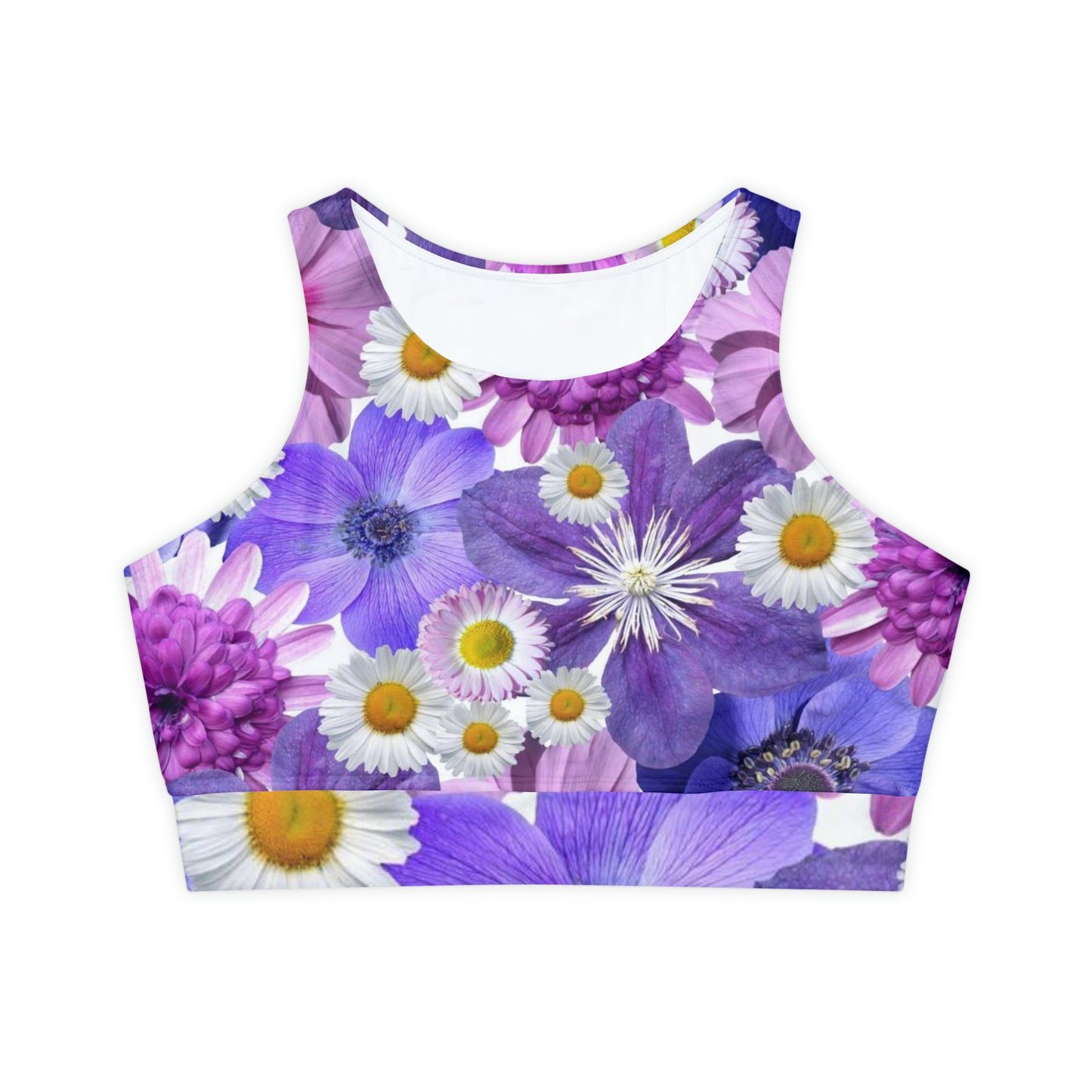 Fleurs violettes - Soutien-gorge de sport rembourré Inovax