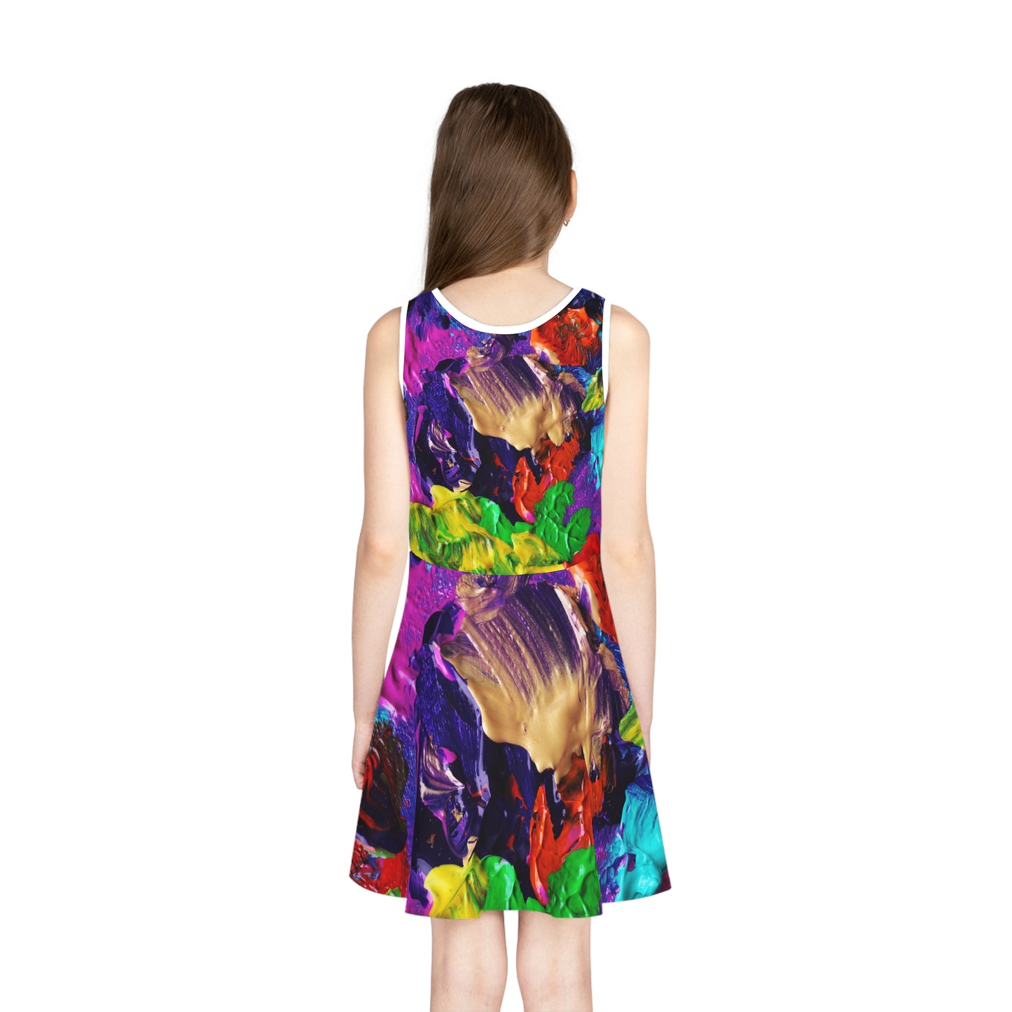 Color Paintings - Inovax Girl's Sleeveless Sundress