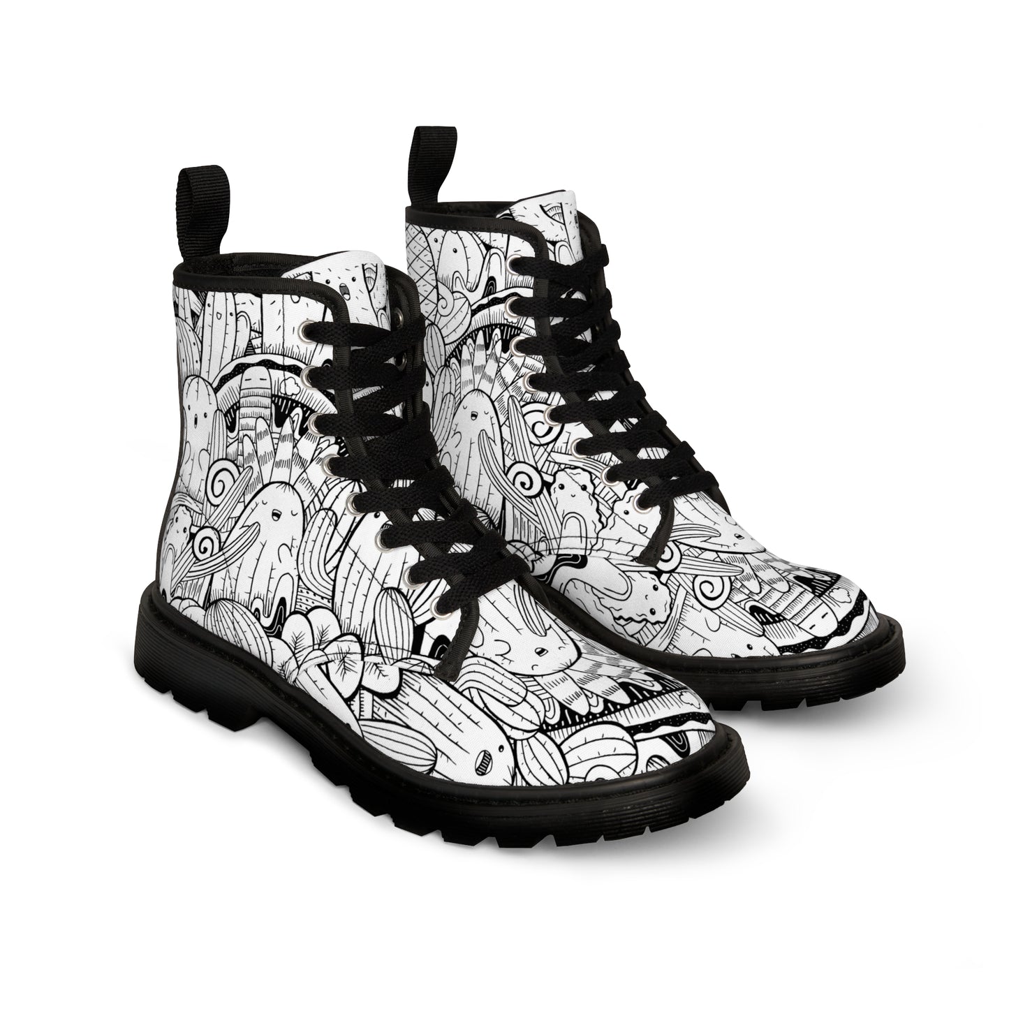 Doodle Cactus - Botas de lona Inovax para hombre