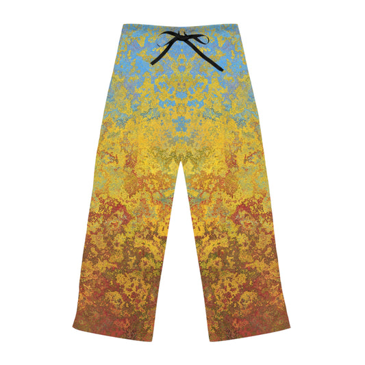 Gold and blue spots - Inovax Women's Pajama Pants