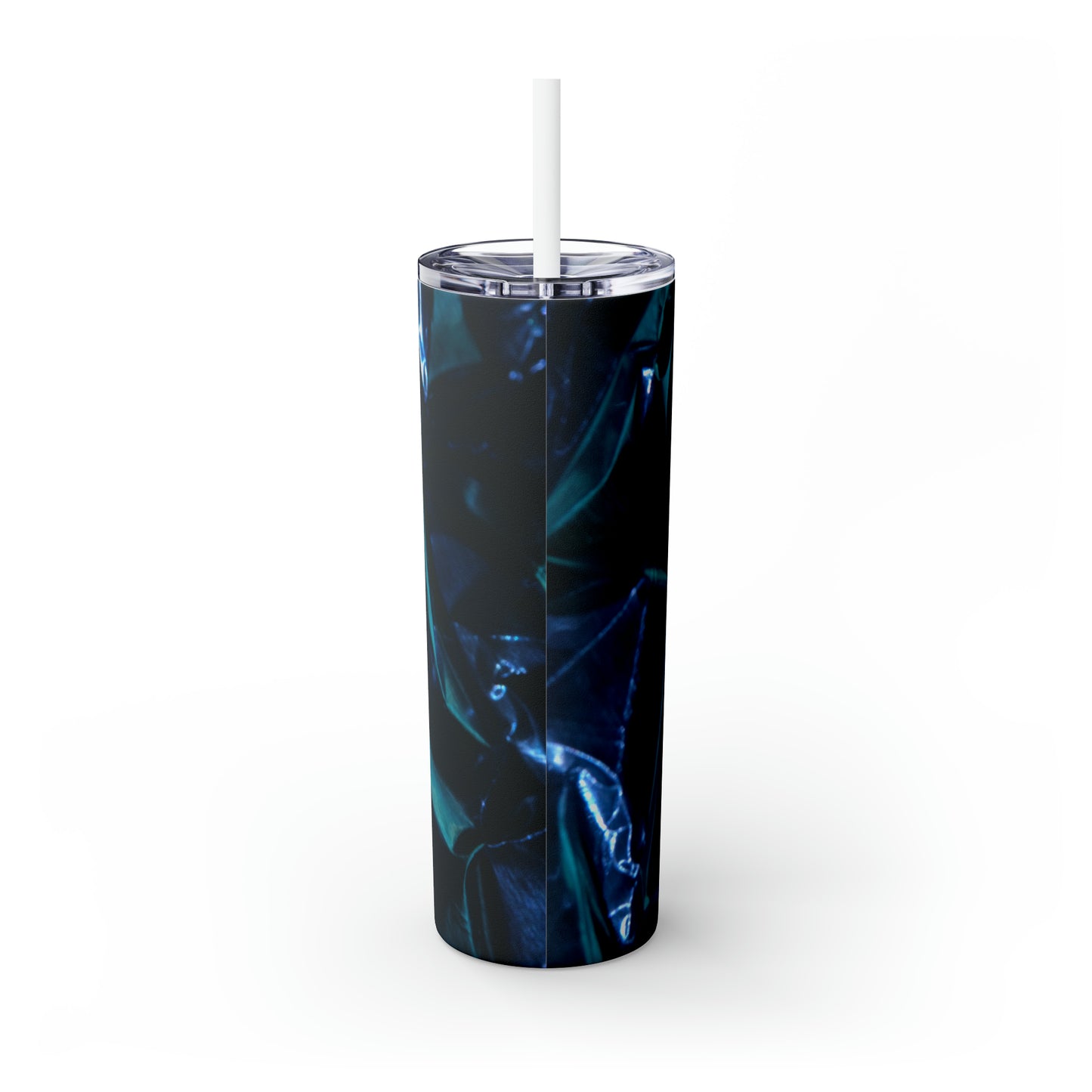 Bleu métallisé - Inovax Maars® Skinny Tumbler avec paille 20oz