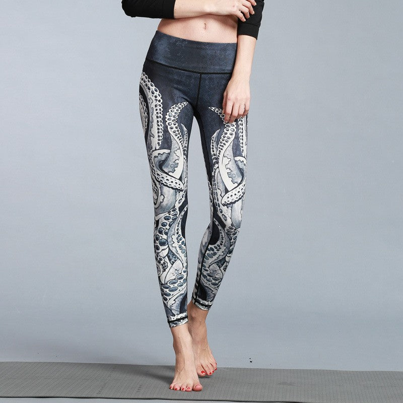 Leggings estampados de yoga para deportes al aire libre para mujer