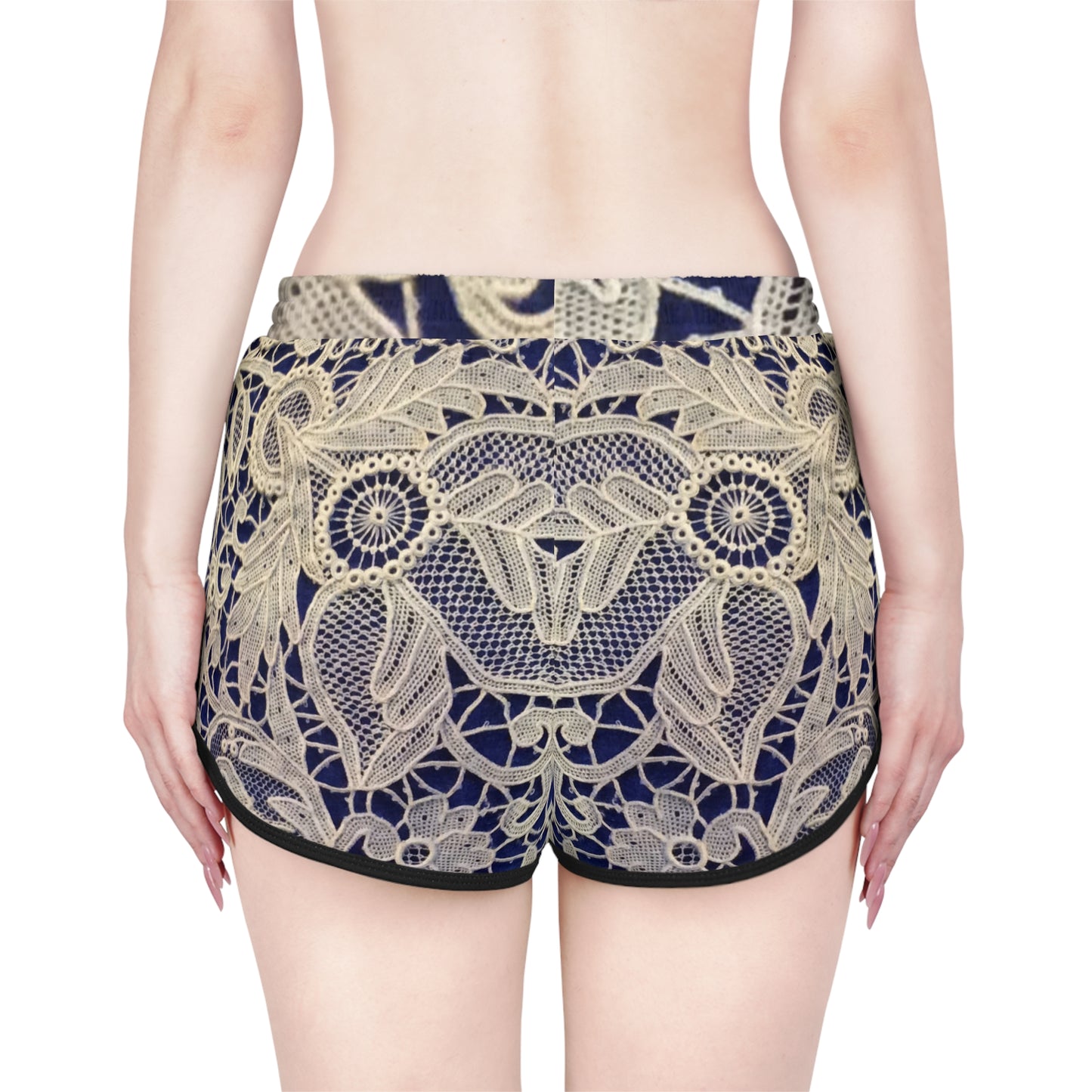 Dorado y Azul - Shorts Relaxed Mujer Inovax