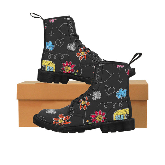 Kids Doodle Playground - Botas de lona para mujer Inovax