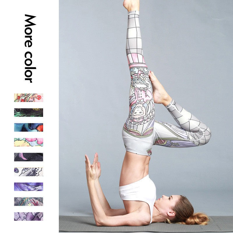 Leggings imprimés de yoga pour sports de plein air pour femmes