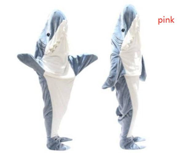 Dessin animé requin sac de couchage pyjamas bureau sieste requin couverture Karakal haute qualité tissu sirène châle couverture pour enfants